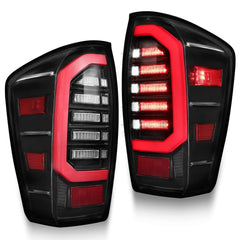 MAYELLO plug-and-play LED tail lights with clear lens for Toyota Tacoma enhance rear visibility.