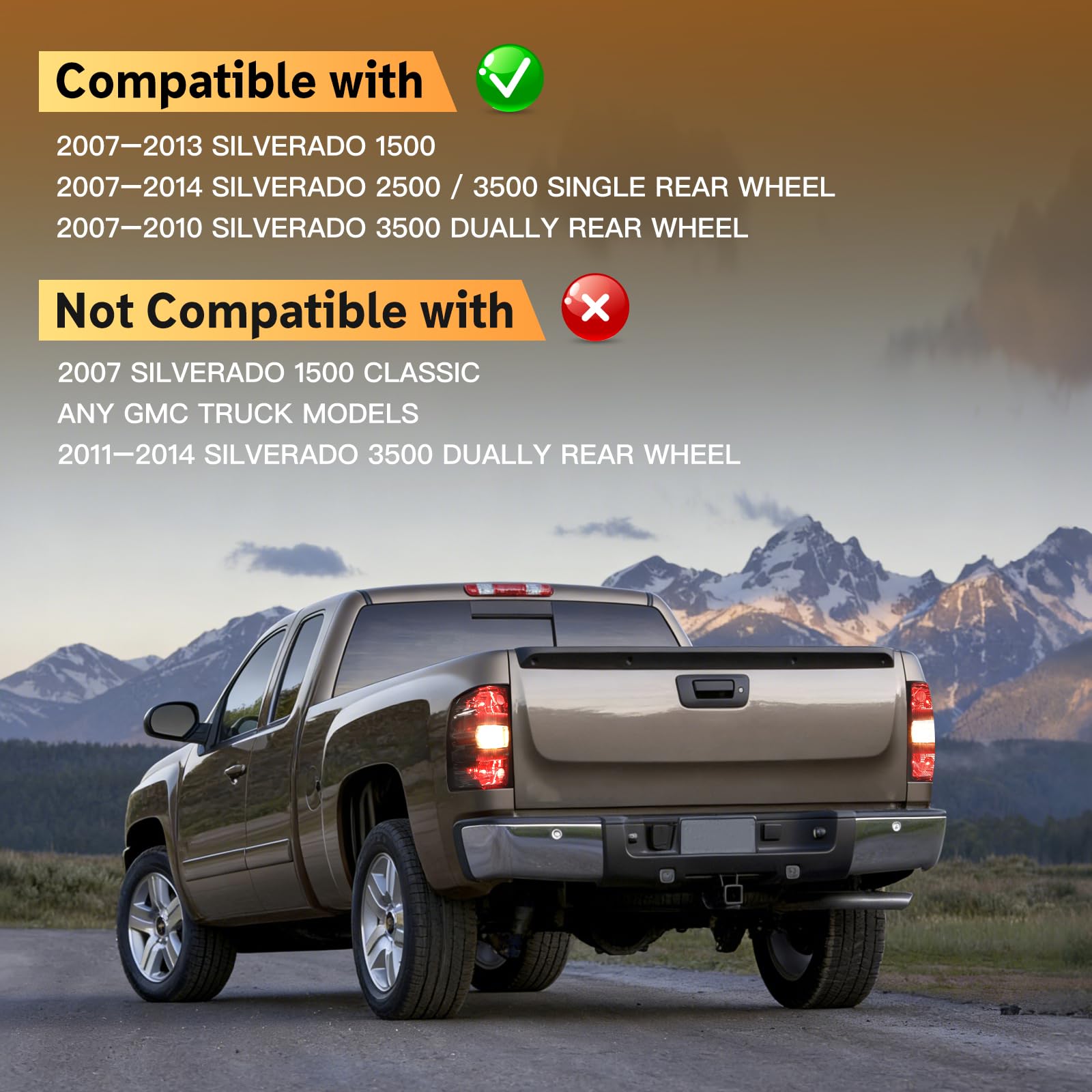 MAYELLO red bulbs included tail lights improve visibility while keeping a bold, aggressive vibe.