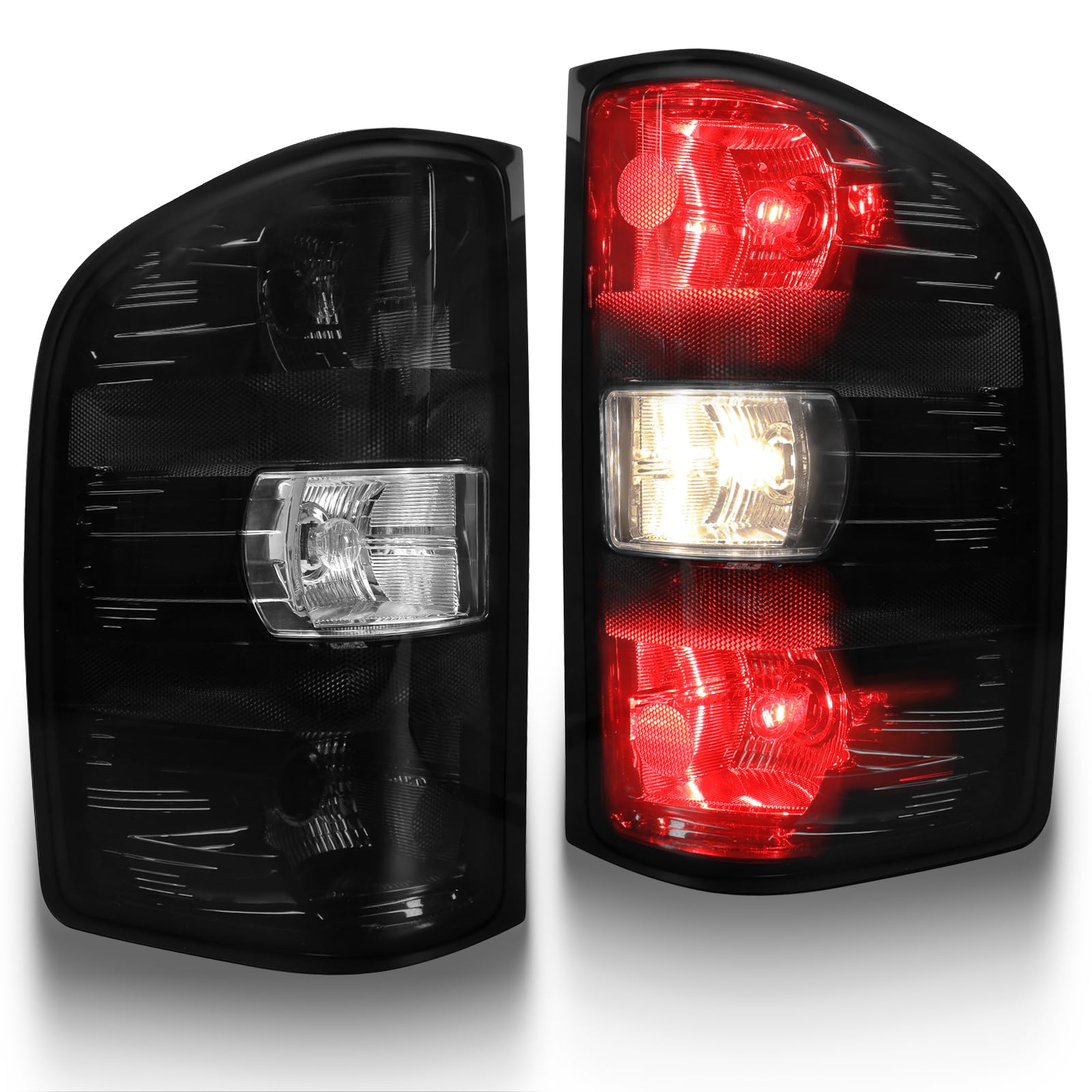 MAYELLO smoked black tail lights for Chevy Silverado enhance rear aesthetics with a stealthy look.