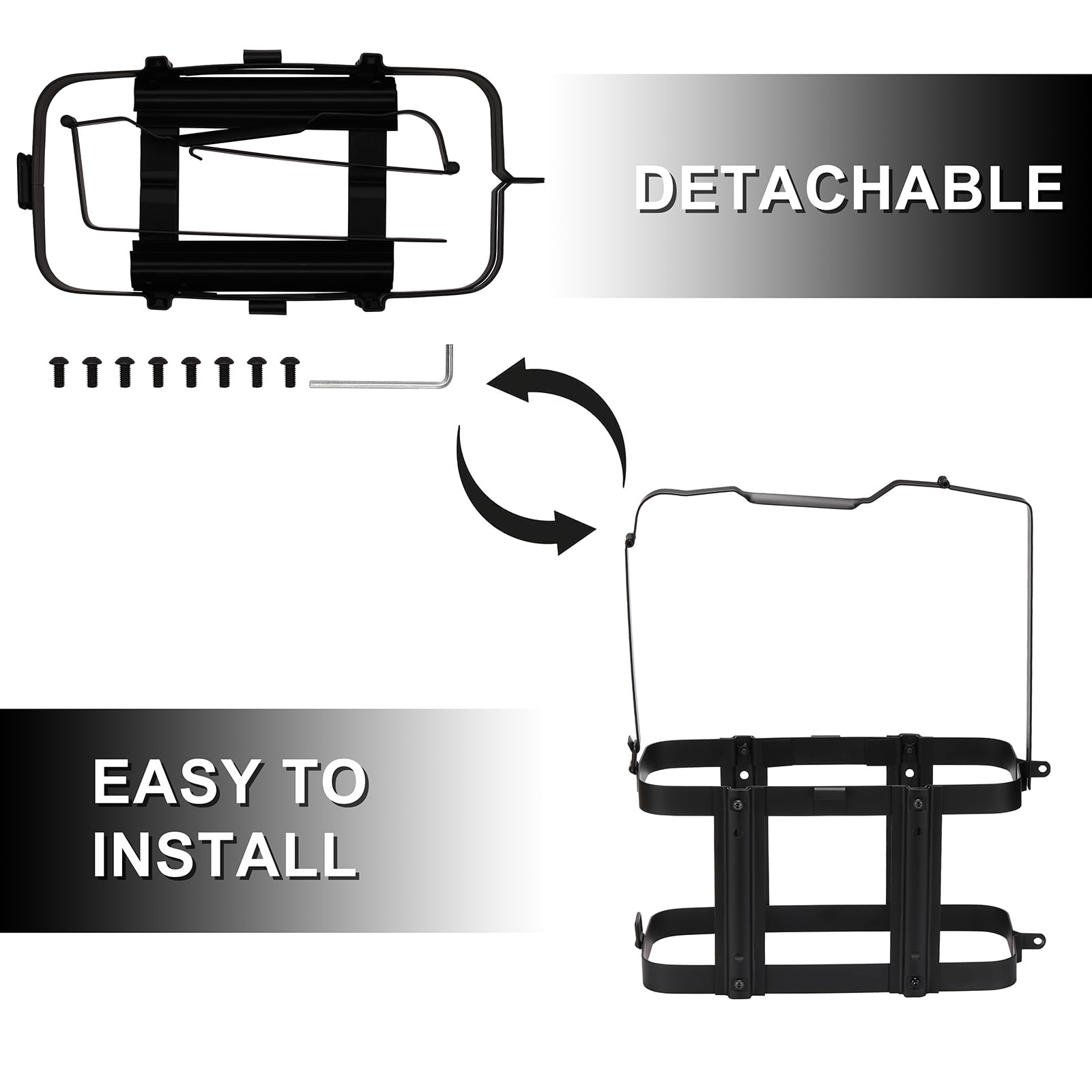 Mayouko detachable carrier mount with stainless screws simplifies installation