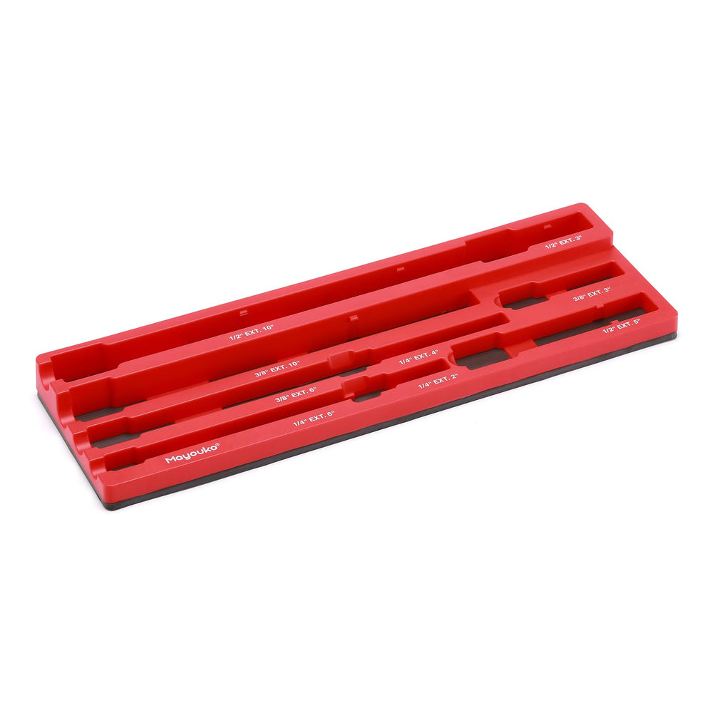 Mayouko magnetic ABS socket extension organizer attached to a metal toolbox for quick access.