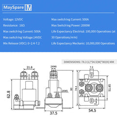 MaySpare battery isolator terminals kit ready for quick connections
