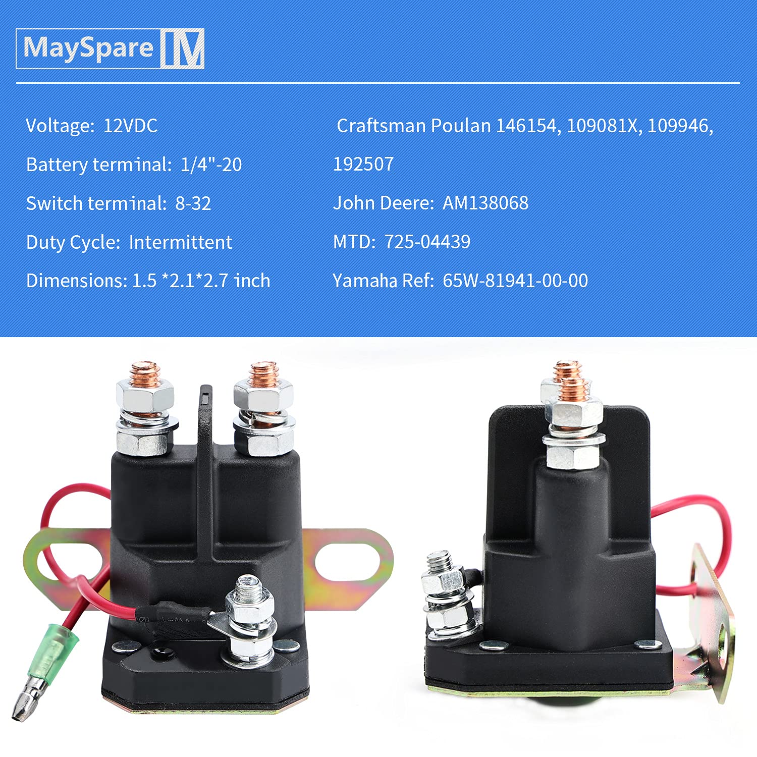 MaySpare relay close-up of coil area highlights robust heat-resistant shell.