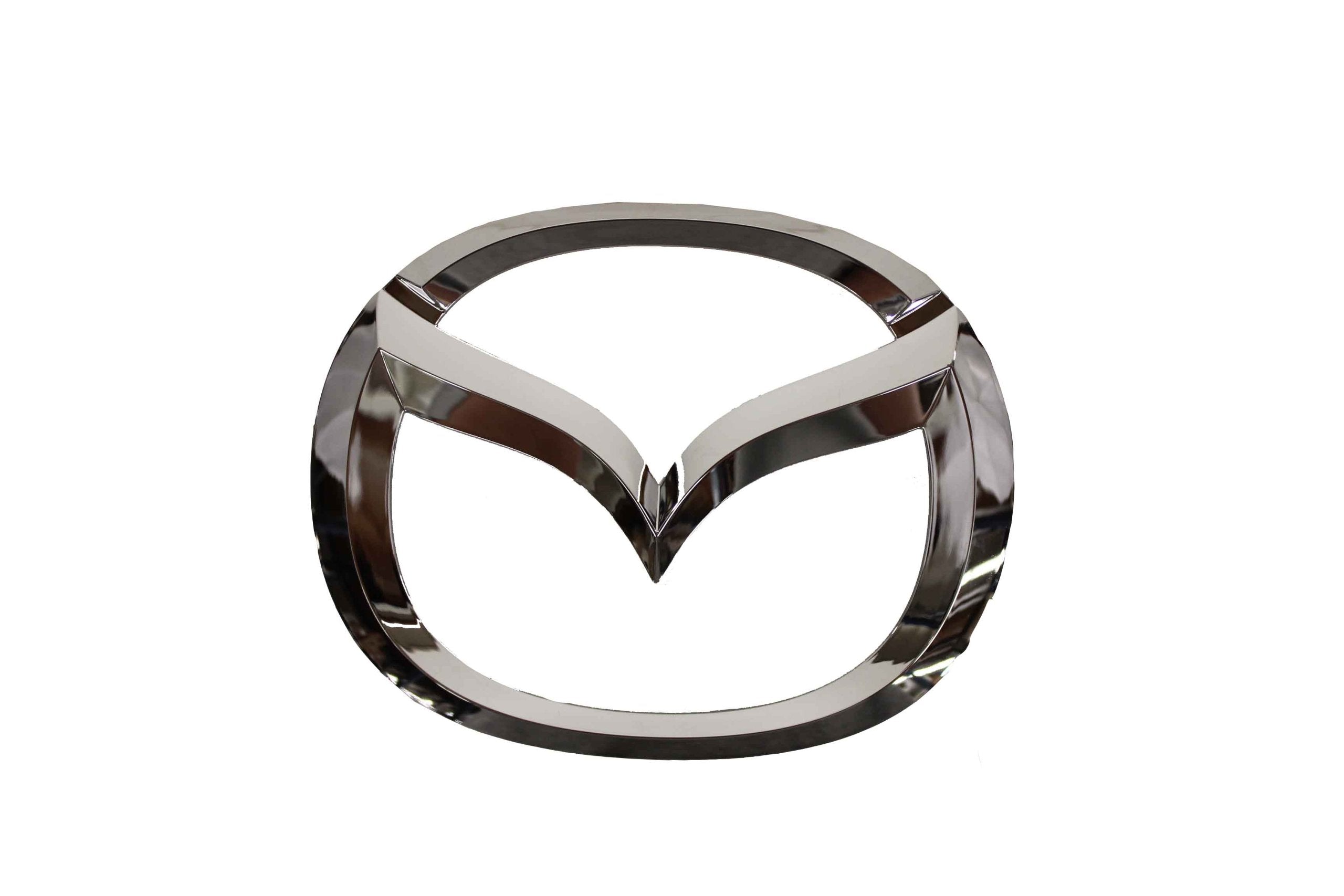 Mazda front logo emblem, authentic OEM badge for exact fit and restored branding.