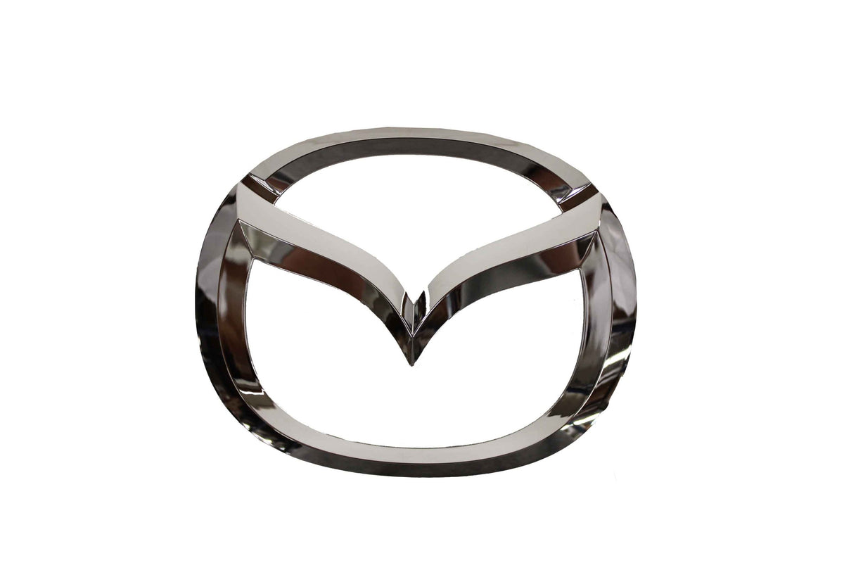 Mazda front logo emblem, authentic OEM badge for exact fit and restored branding.