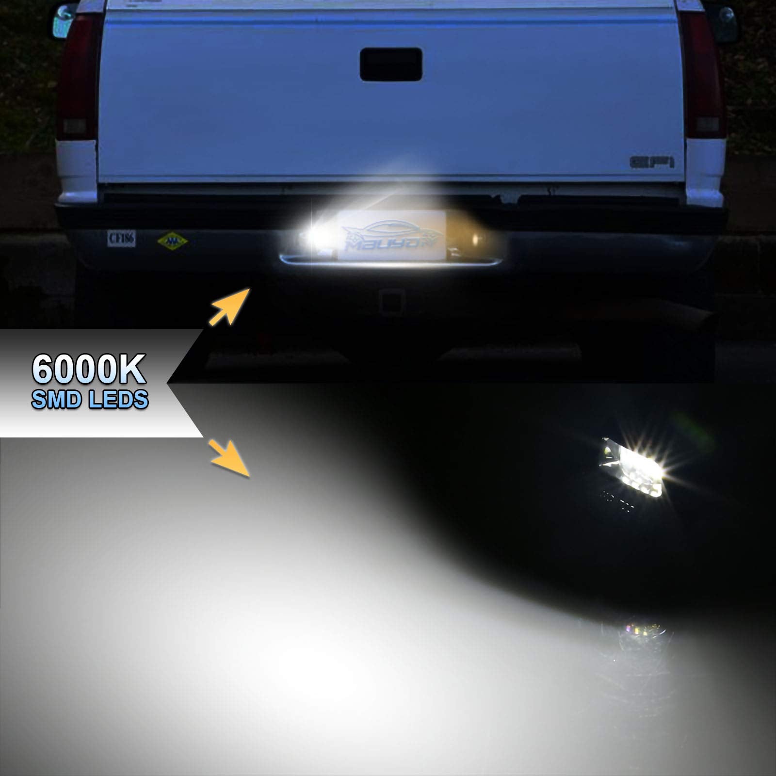 MbuyDIY chrome-housing LED plate light complements Blazer rear