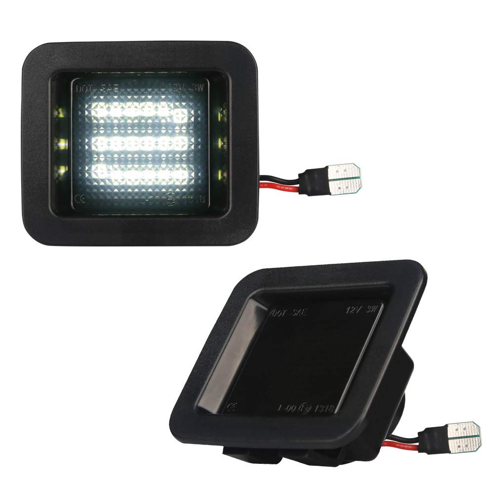 MbuyDIY LED license plate lights for 2015–2020 F-150 provide bright 6000K white illumination.