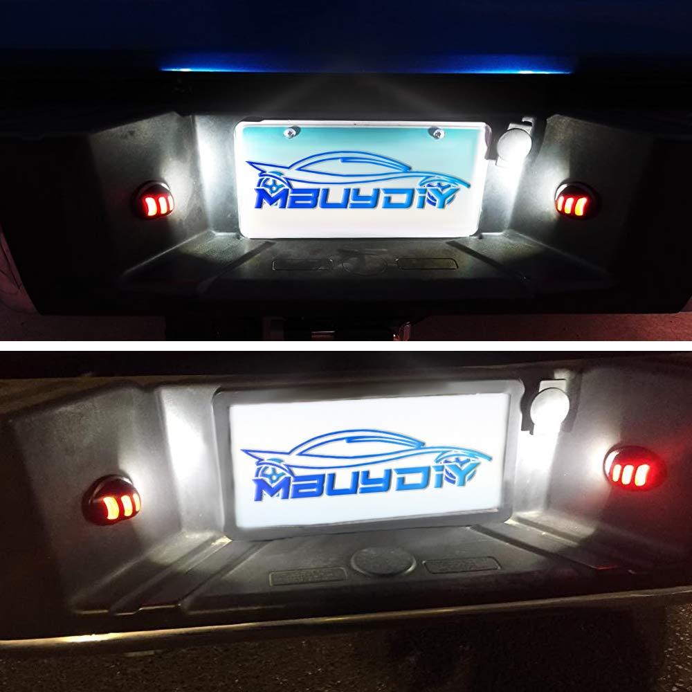 MbuyDIY license plate light black-housing blends with OEM styling