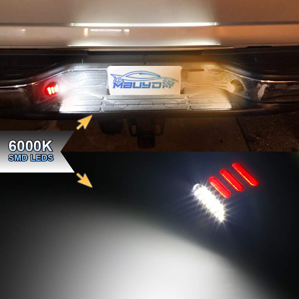 Installed MbuyDIY license plate light kit on a Chevy/GMC SUV