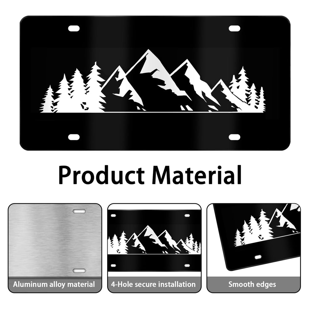 MCIAONE aluminum license plate material emphasizes durability for outdoor use.