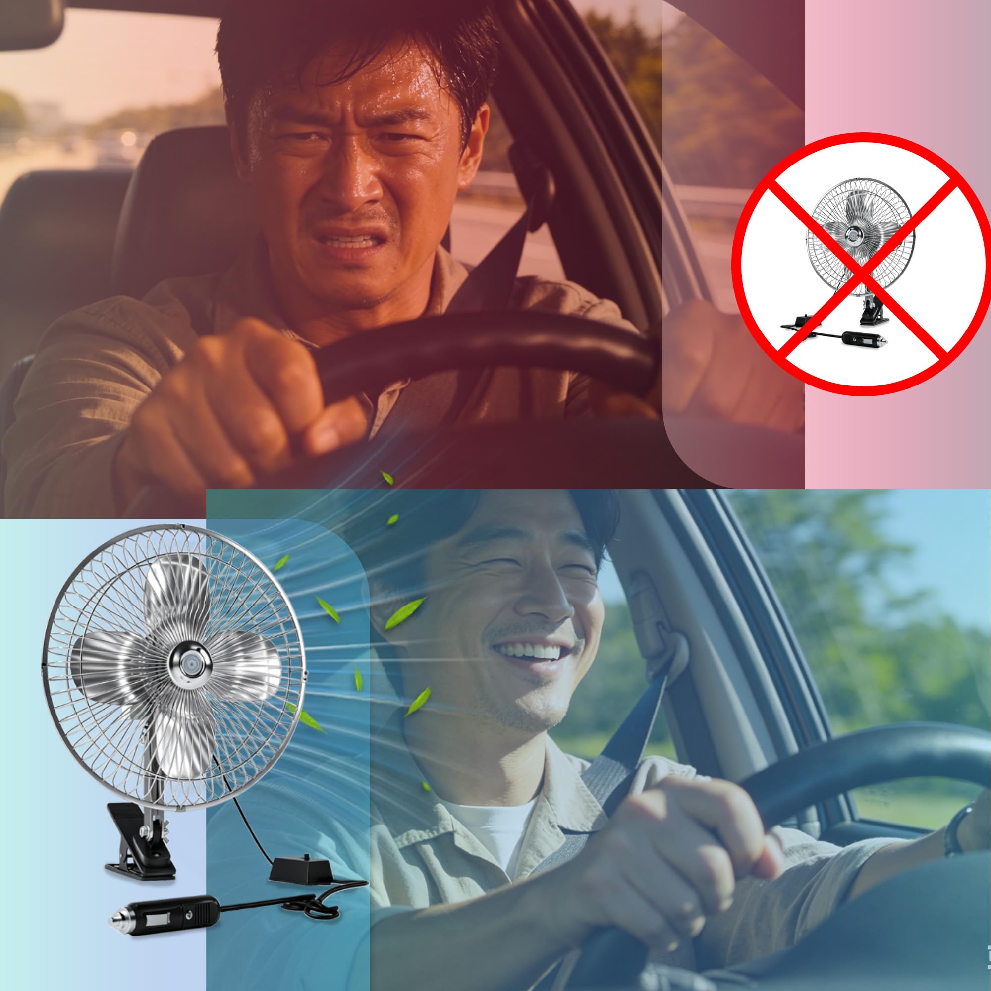 MCJAOHJG two-speed adjustment allows customizable breeze for different conditions.
