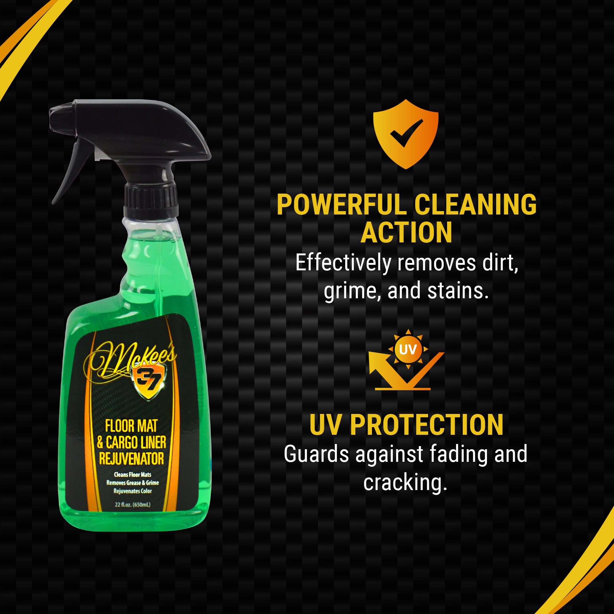 McKee's 37 cargo-liner-cleaner-application demonstrates cleaning action on cargo areas