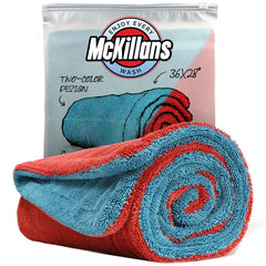 McKillans Drying Towel XL two-color design for panel-by-panel drying.