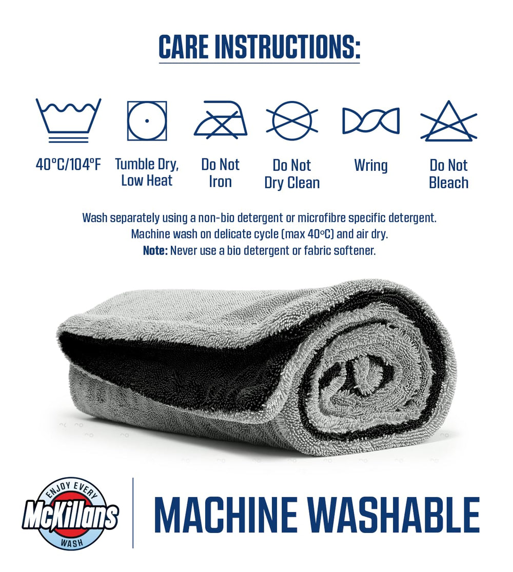 McKillans Extra Large Dual-Color Towel ideal for quick wipe-downs between washes