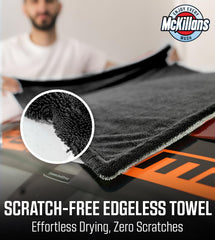 McKillans Extra Large Dual-Color Towel edgeless design protects paint during drying