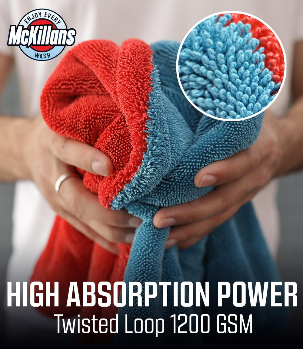 McKillans ultra-soft microfiber delivers gentle, lint-free drying.