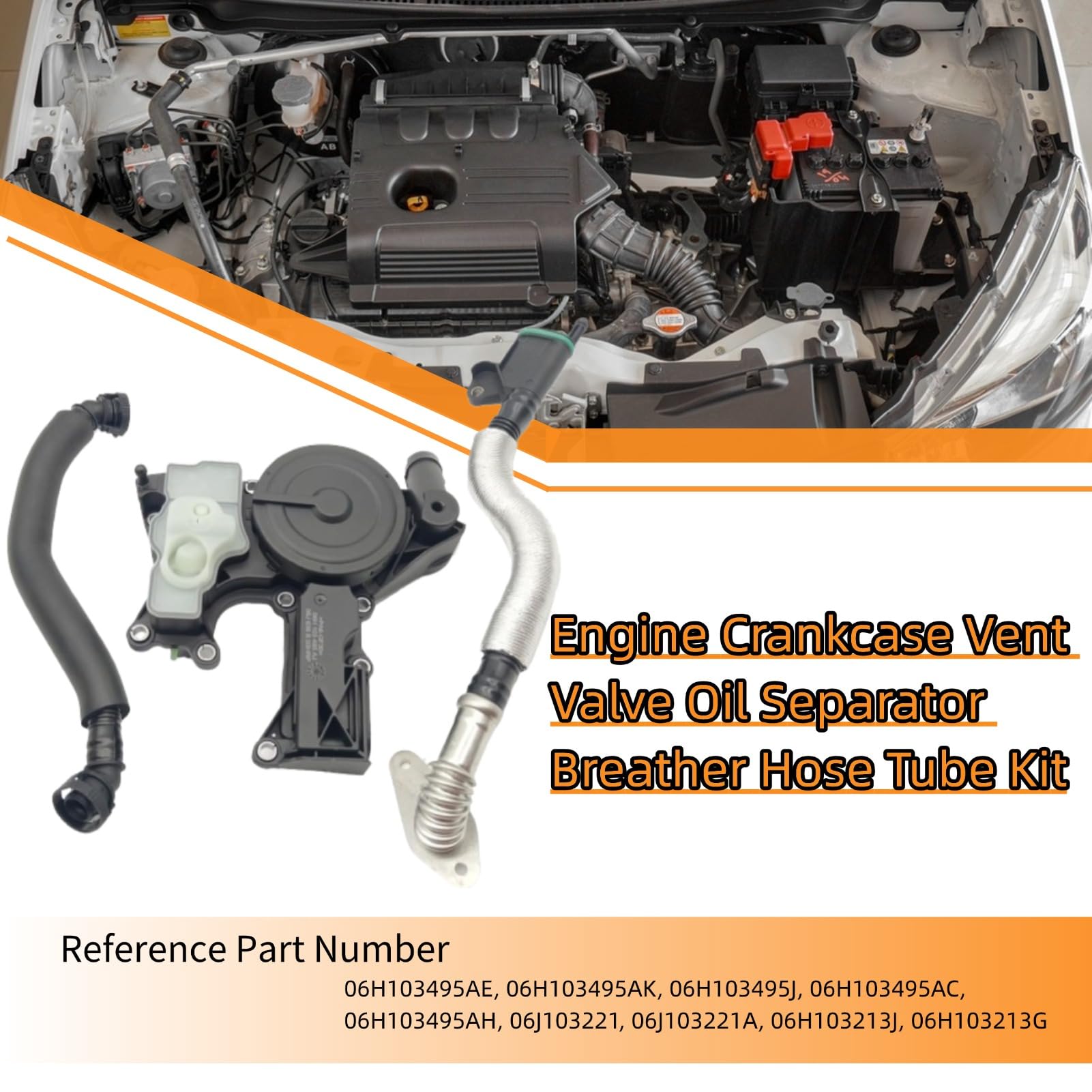 McrGinly breather hose kit for Audi 2.0T ensures secure seals