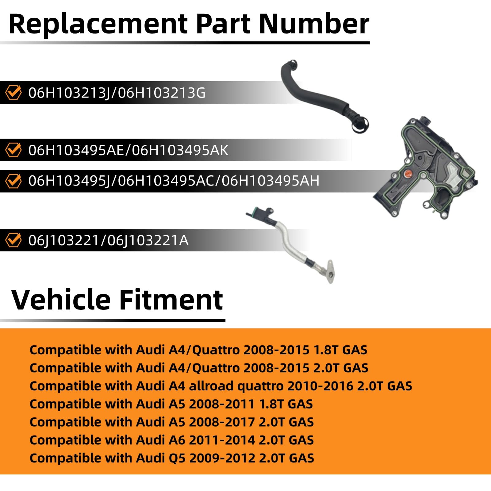 McrGinly crankcase vent valve image shows direct-fit replacement for A4/A5/A6