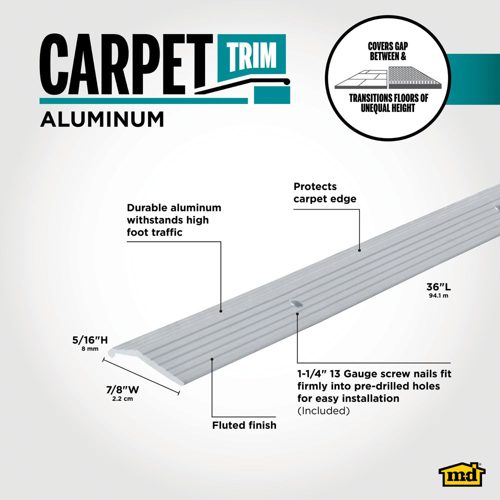 M-D 78006 36-inch trim length for versatile floor transitions.