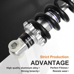 MDEOOSKY 125mm rear shock ensures stable handling on dirt bikes.