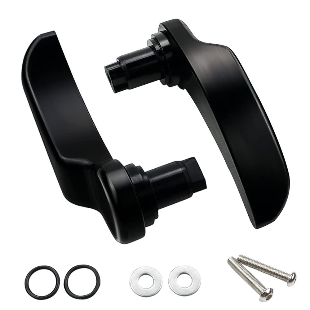 MDPROMCP black saddlebag latch lever enhances Harley hard bag security.
