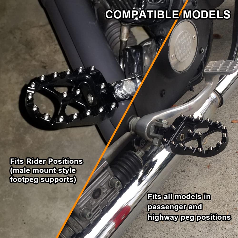 MDPROMCP foot pegs Iron 883 fitment for secure mounting