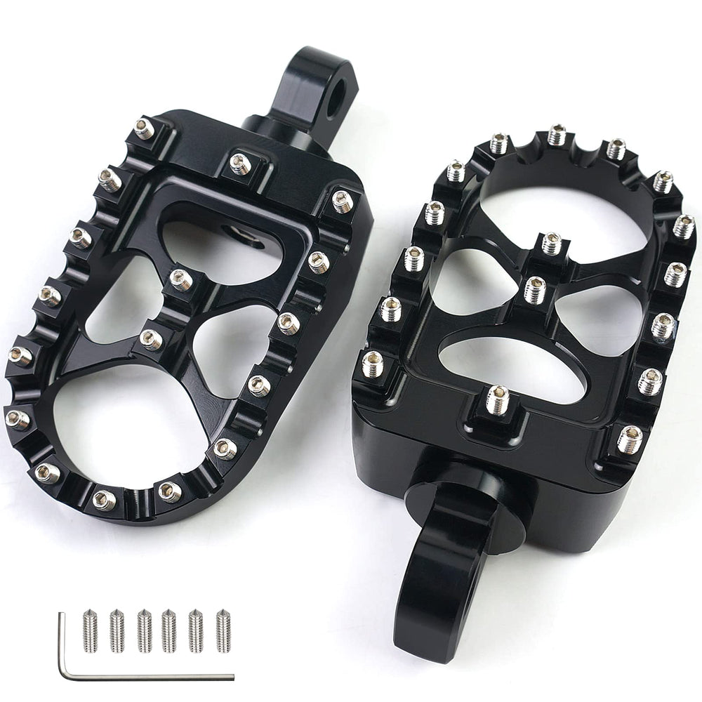 MDPROMCP CNC wide foot pegs side view showing sturdy aluminum and broad grip