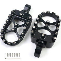 MDPROMCP CNC wide foot pegs side view showing sturdy aluminum and broad grip
