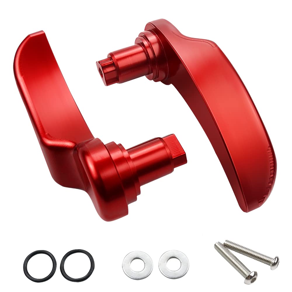 MDPROMCP saddlebag latch lever red for Harley—easy access during rides.