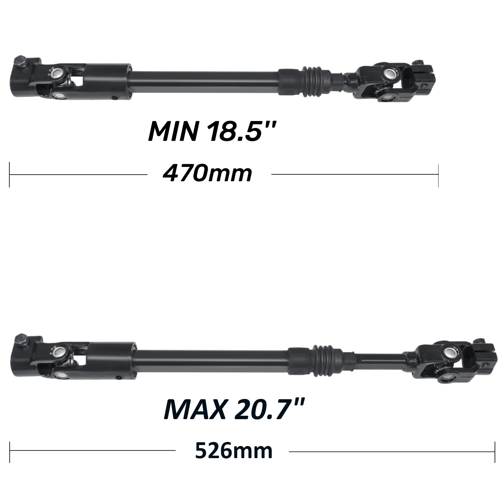 MDRIVEASY U-joint detail highlights smooth steering action and reduced play.