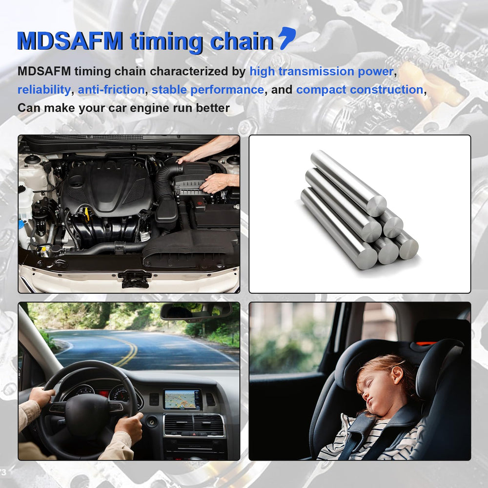 MDSAFM timing kit internal sprockets and guide rails close-up