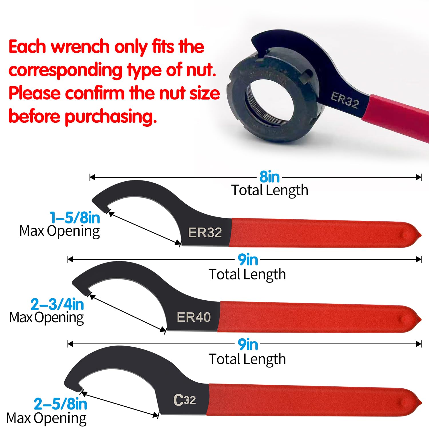 Mdvora ER25 wrench for snug coil fits with durable steel construction