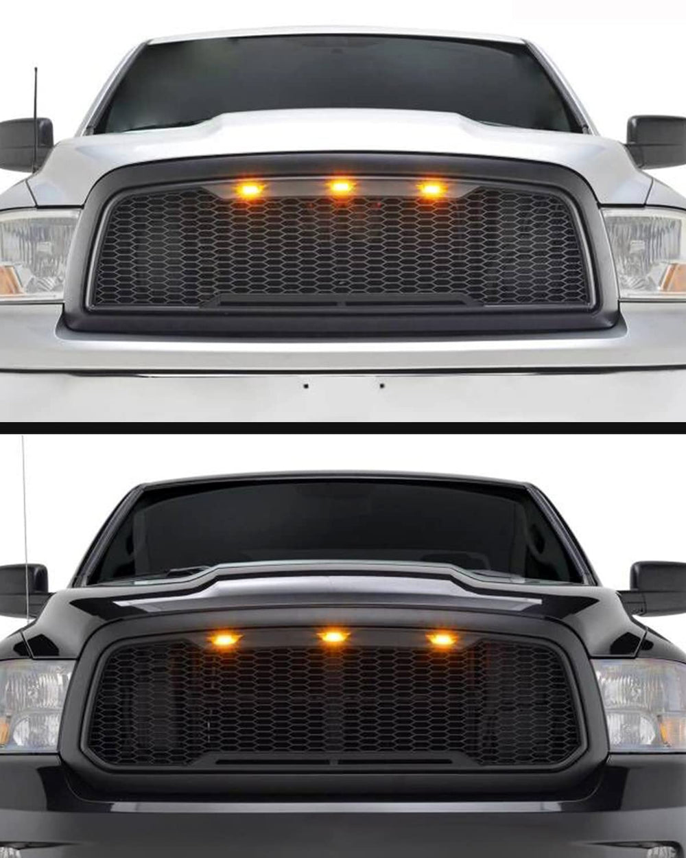MEALAM Amber LED grille light compatibility enhances F-150 and Ram 1500 styling