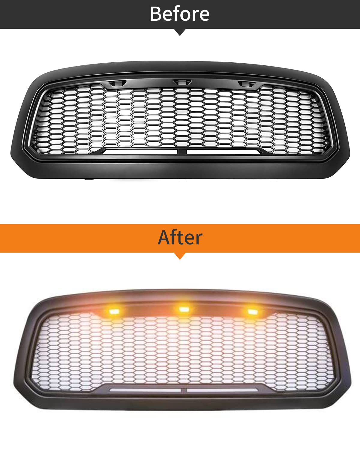 MEALAM Amber LED grille light IP68 rating withstands rain and snow
