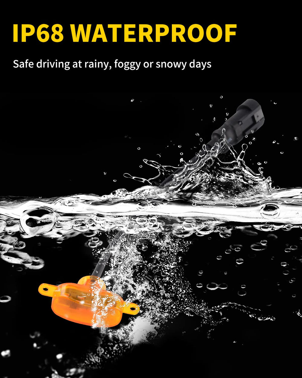 MEALAM Amber LED grille light mini fuse provides secure electrical protection
