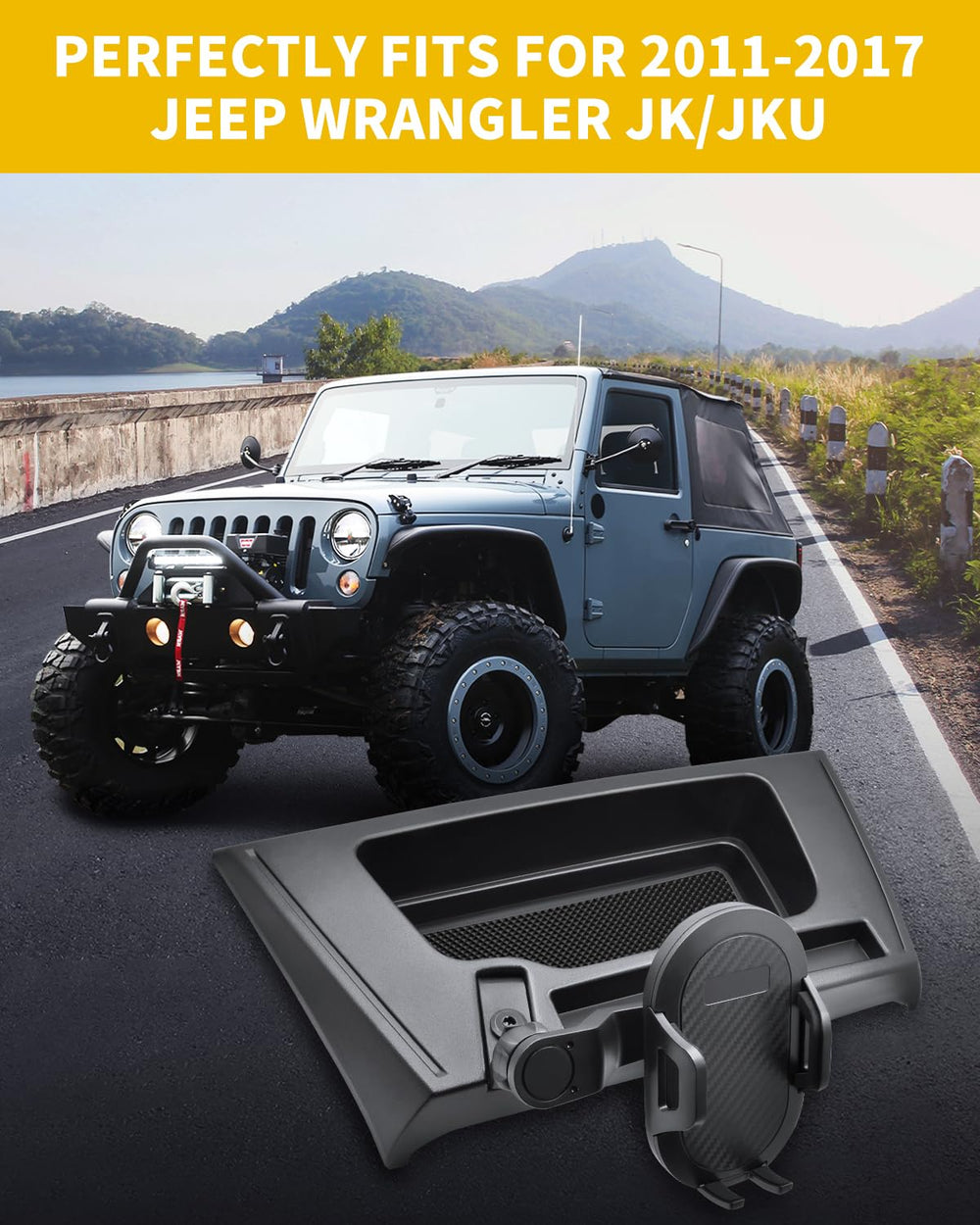 MEALAM anti-slip base keeps your phone secure on bumpy roads.