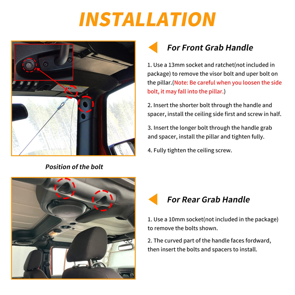Fits 2007-2018 Jeep Wrangler JK JKU models