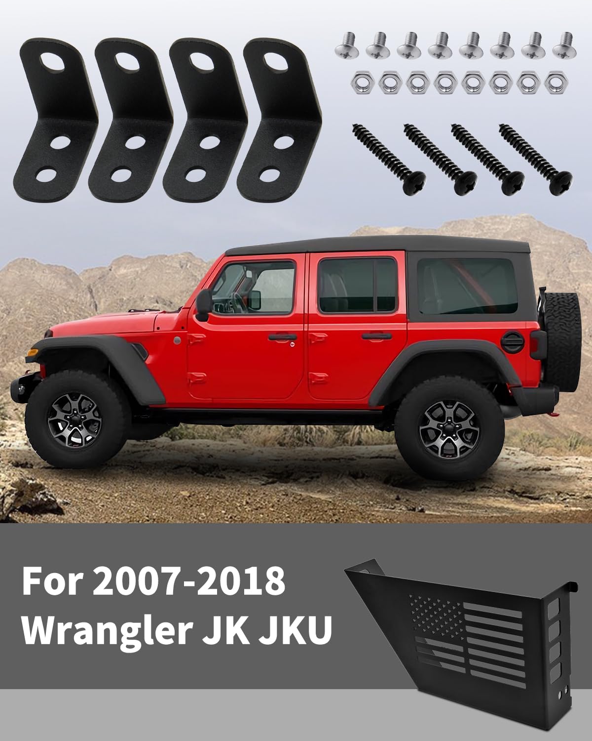 Saggy-net replacement fit with MEALAM box for Jeep Wrangler JK/JKU in black