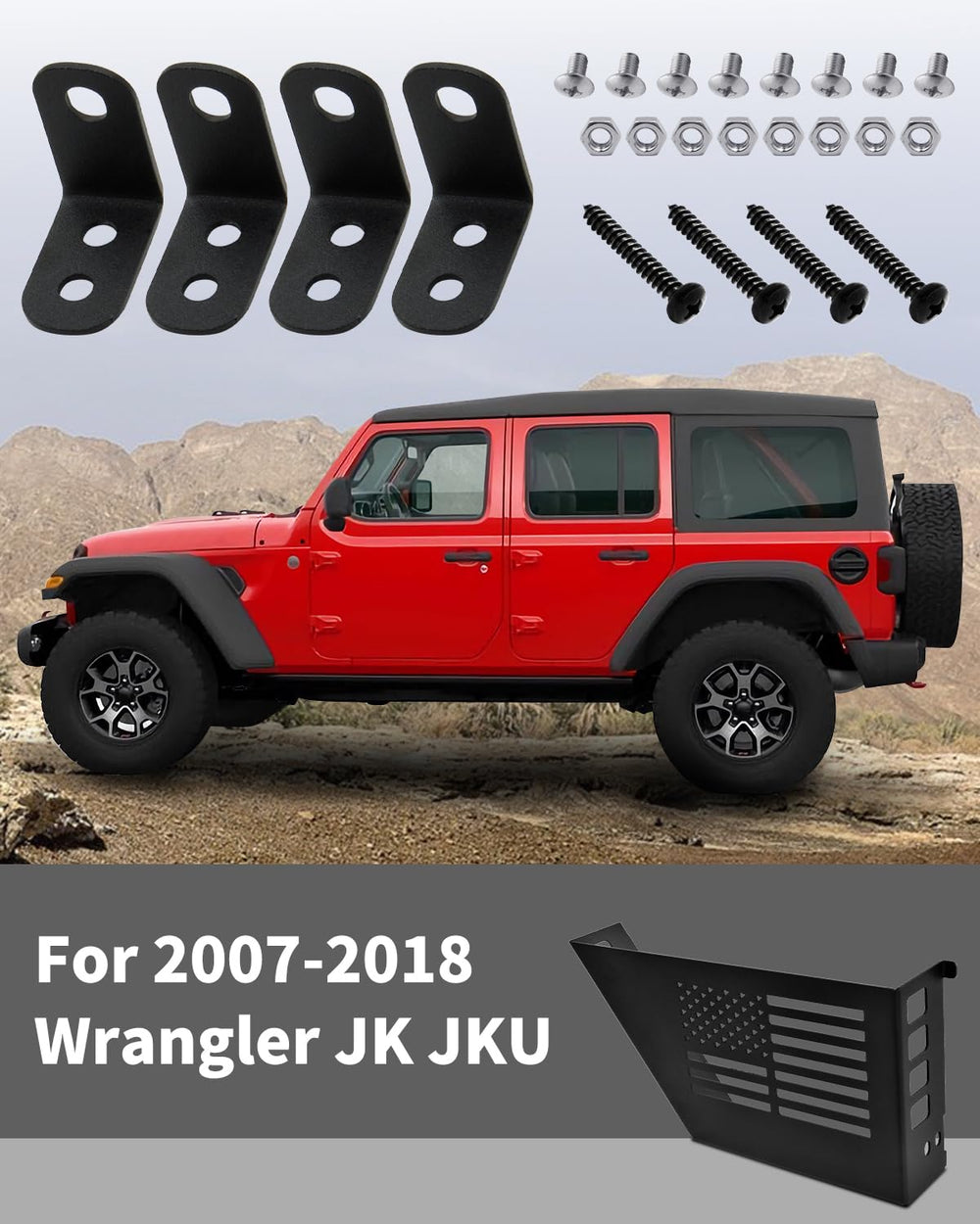 Saggy-net replacement fit with MEALAM box for Jeep Wrangler JK/JKU in black