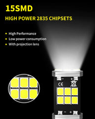 MEALAM T15 LED bulbs 360-degree illumination for full light coverage behind Tacoma
