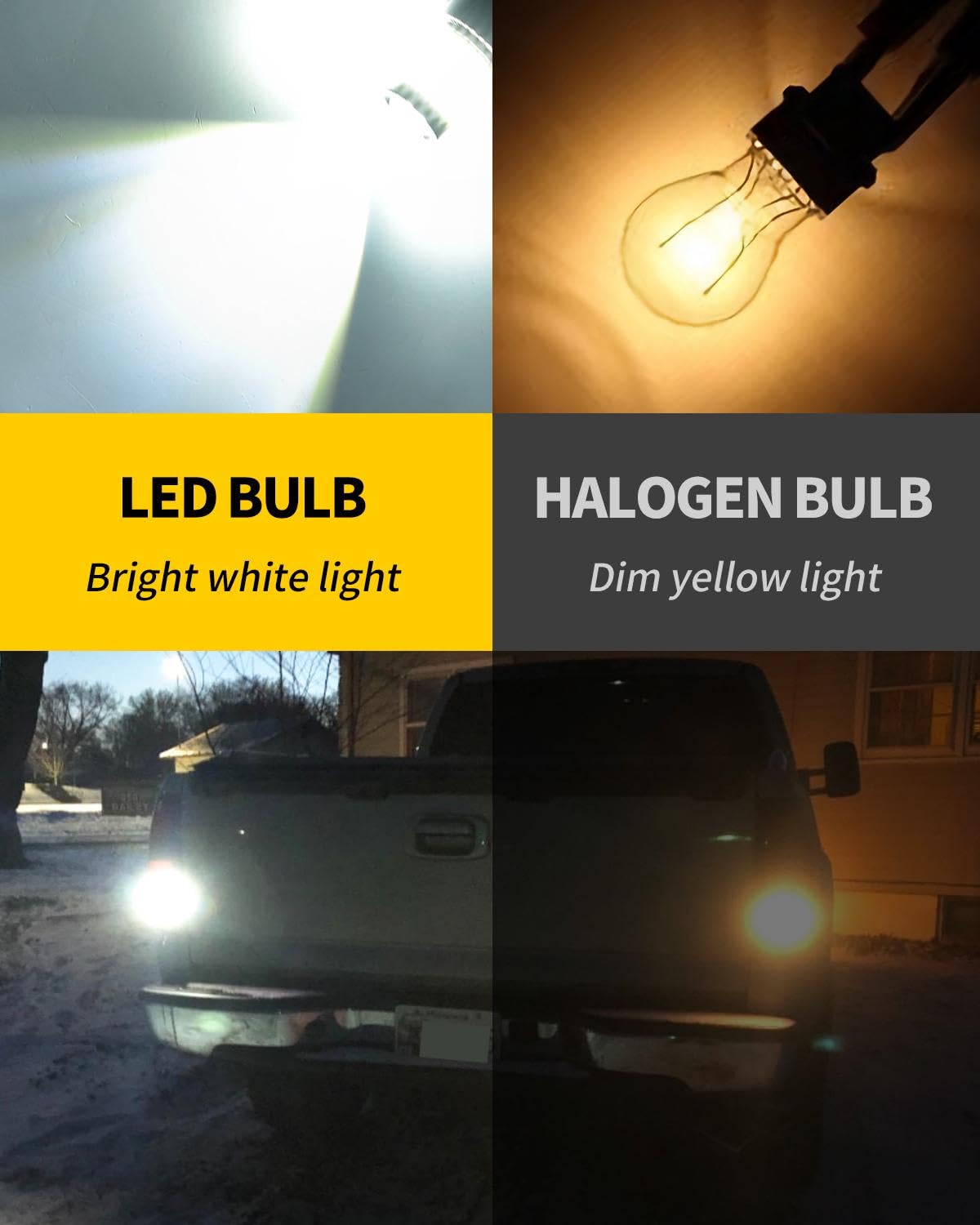 MEALAM Xenon White 3157 projector beam emission detail.