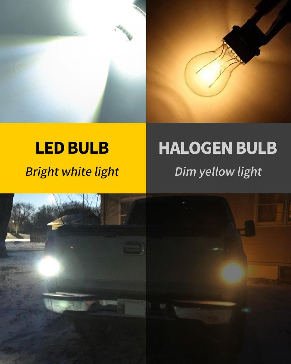 MEALAM Xenon White 3157 projector beam emission detail.