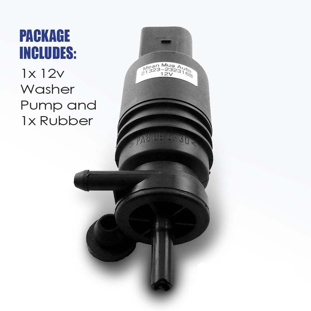 Mean Mug Auto windshield washer pump with rubber grommet for a secure seal
