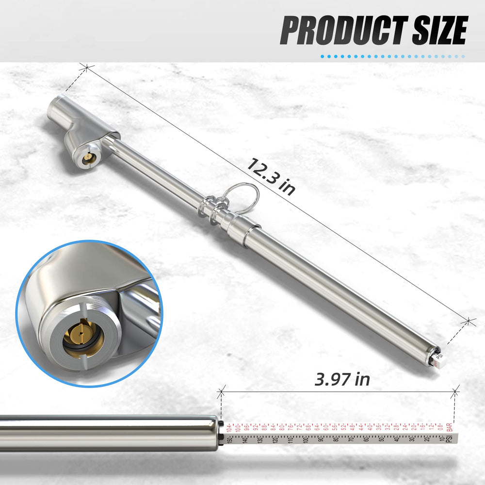 MEANLIN MEASURE stainless steel body for durable tire checks