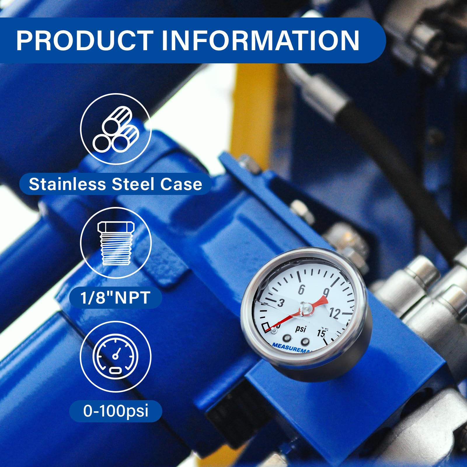 MEASUREMAN 1/8 inch NPT back mount simplifies installation