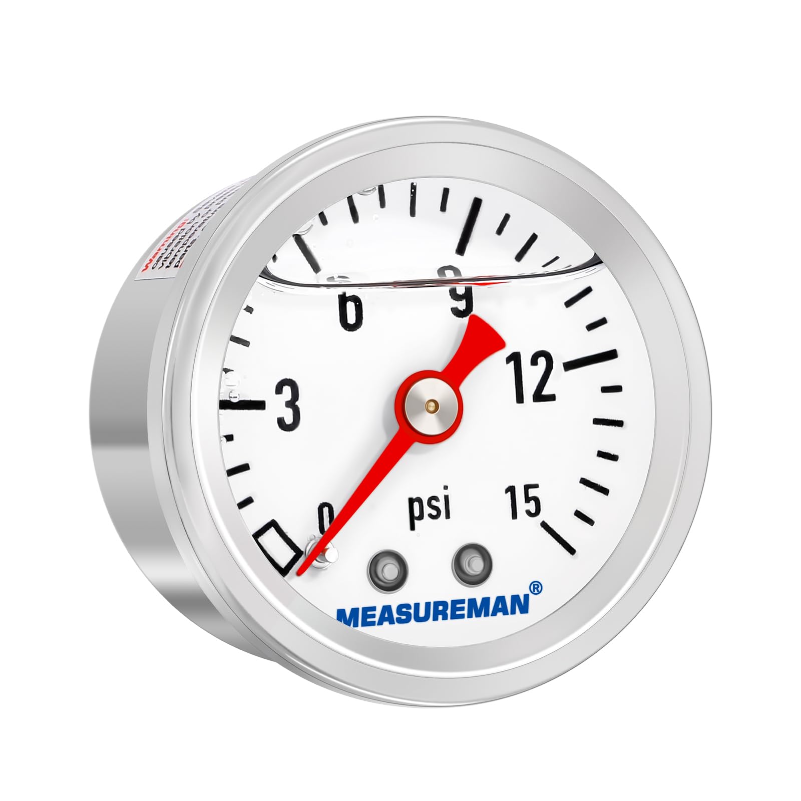 MEASUREMAN fuel-pressure gauge with a large 1-1/2 inch dial for quick readings