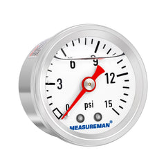 MEASUREMAN fuel-pressure gauge with a large 1-1/2 inch dial for quick readings