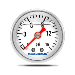 MEASUREMAN glycerin-filled gauge provides damped readings on vibrating engine systems