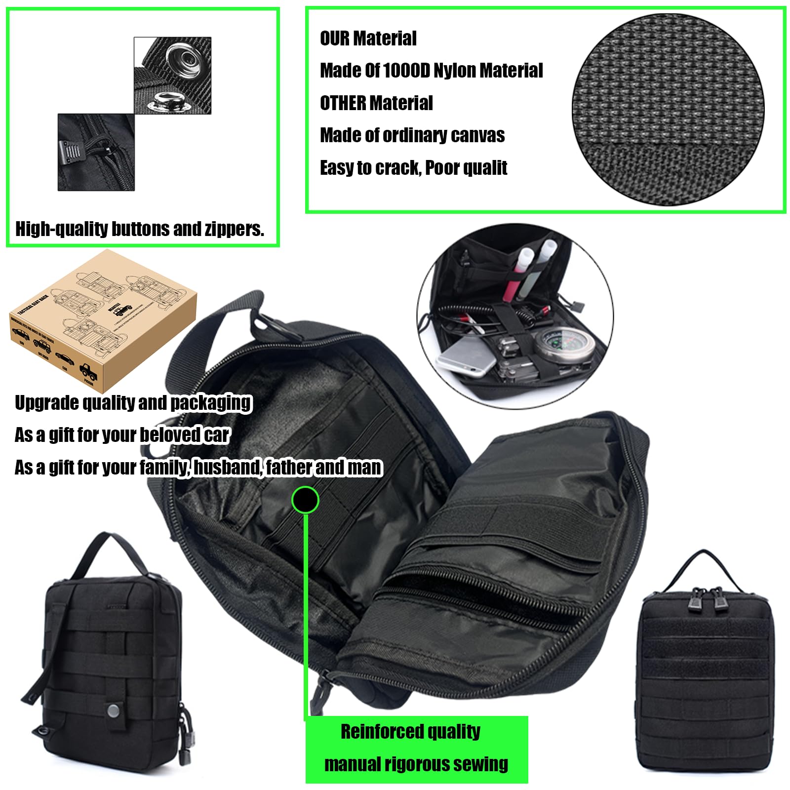 MEAUTELE cell-phone pouch keeps your device secure and reachable while driving.