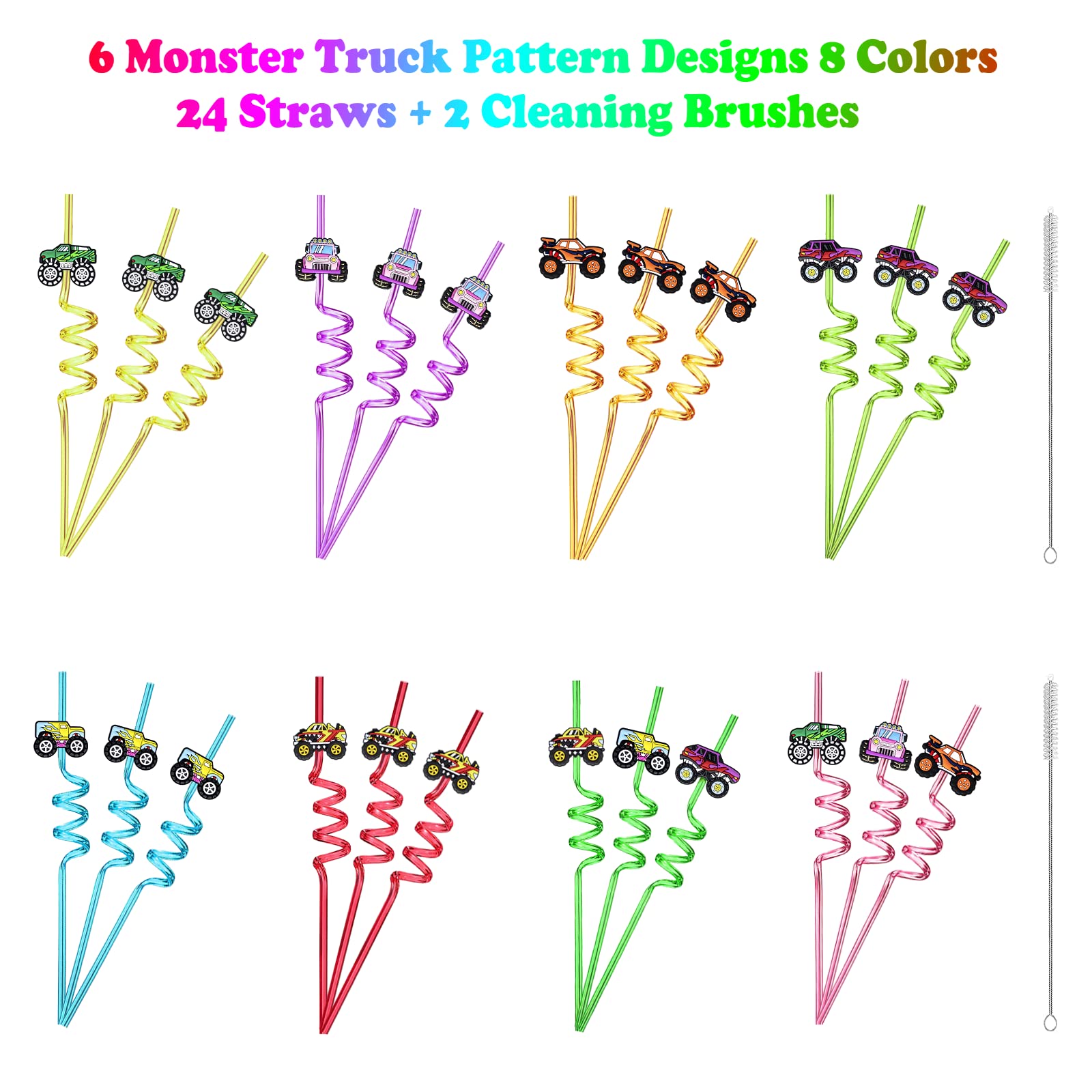 Meaxur colorful-straws in eight colors brighten any party atmosphere.